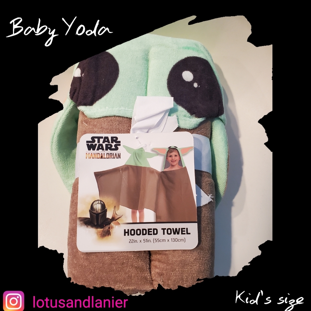 Baby Yoda Hooded Towel Child Size